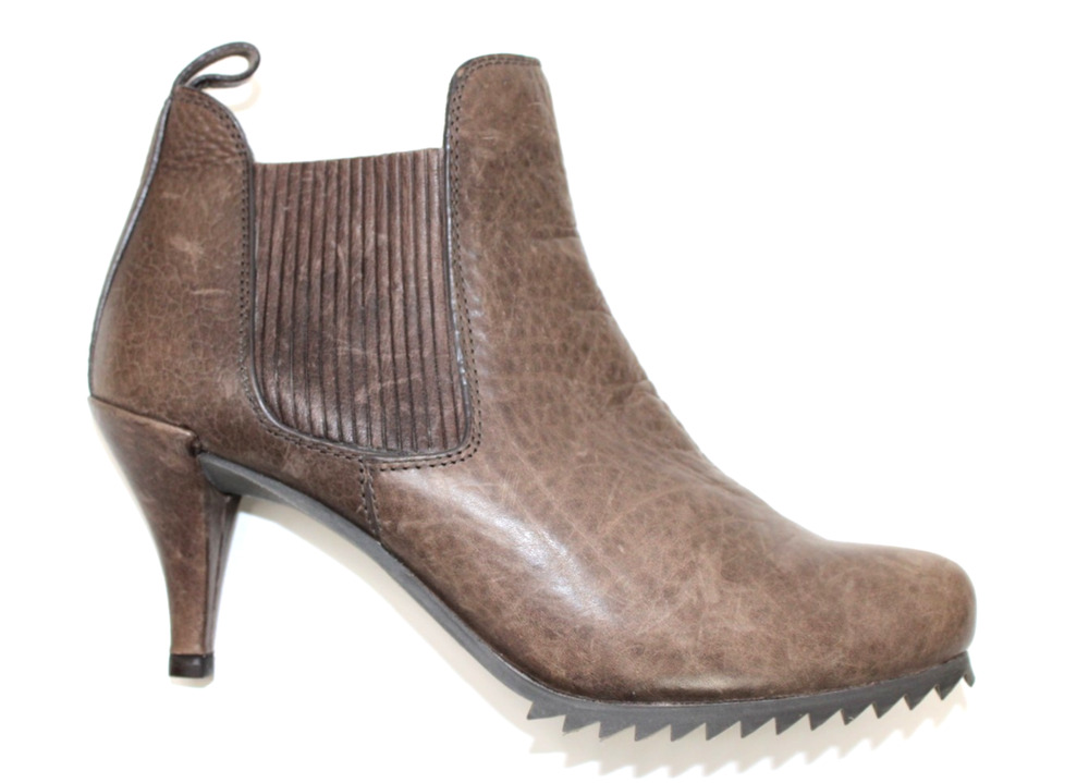 Pedro Garcia Platform Leather Chelsea Boots Chunky Heels Bootie Ankle Boots 38